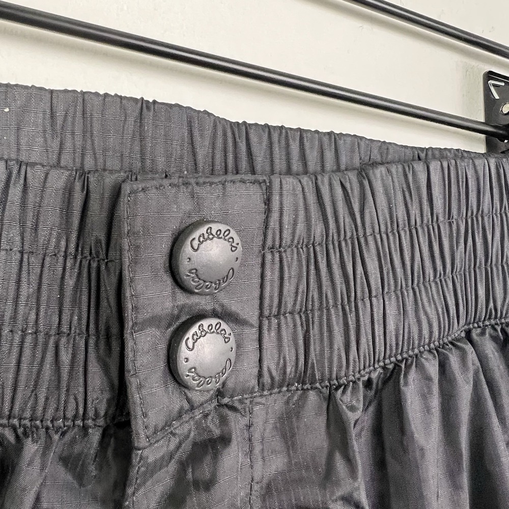 Cabela's Womens Waterproof Rain Pants Large Black Hunting Fishing Shell 28 In - Picture 6 of 10